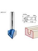 ЗУБР 12.7 x 13 мм, угол 90° мм, фреза пазовая галтельная V-образная, Профессионал (28752-12.7)