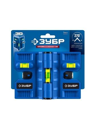 ЗУБР Угловой магнитный уровень, Профессионал-3D (34553) по цене 770 руб. купить в Воронеже.