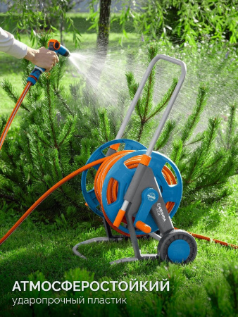 GRINDA HCK-25, шланг 25м x 1/2″, поливочный набор 4 предмета, усиленные колеса, телескопическая ручка, катушка со шлангом в комплект ProLine (428461) по цене 8 950 руб. купить в Воронеже.