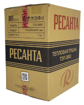 Электрическая тепловая пушка РЕСАНТА ТЭП-3000 по цене 4 790 руб. купить в Воронеже.
