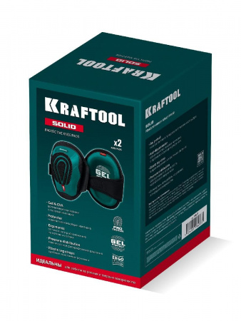KRAFTOOL SOLID гелевая вставка, объёмная противоскользящая накладка, наколенники защитные (11517) по цене 2 410 руб. купить в Воронеже.