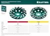 KRAFTOOL Double, d 125 мм, двухрядная алмазная шлифовальная чашка, INDUSTRIAL (33369-125) по цене 2 400 руб. купить в Воронеже.