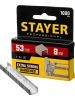 STAYER тип 53 (A/10/JT21), 8 мм, 1000 шт, калибр 23GA, скобы для степлера, Professional (3159-08)