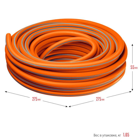 GRINDA FLEX 3, 1/2″, 15 м, 25 атм, из термоэластопласта, трёхслойный, армированный, гибкий, поливочный шланг, PROLine (429008-1/2-15) по цене 1 180 руб. купить в Воронеже.