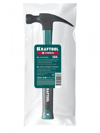 KRAFTOOL X-FORCE 560 г, столярный молоток-гвоздодёр (20265-56) по цене 1 290 руб. купить в Воронеже.