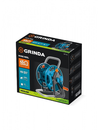 GRINDA HR-45, для шлангов 45м x 1/2″ и 20м х 3/4″, стальные опоры, пластиковый барабан, катушка для шлангов, ProLine (428450) по цене 2 360 руб. купить в Воронеже.