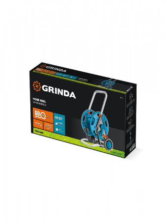 GRINDA HC-60, для шлангов 60м x 1/2″ и 30м х 3/4″, усиленные колёса, телескопическая ручка, катушка для шлангов ProLine (8-428430) по цене  купить в Воронеже.