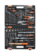 Набор инструментов, 1/2", 1/4", CrV, пластиковый кейс 76 предмета Вихрь