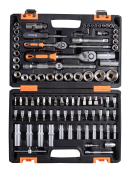 Набор инструментов, 1/2" , 1/4" , CrV, пластиковый кейс 94 предмета Вихрь