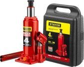 STAYER RED FORCE, в кейсе, 4 т, 195 - 380 мм, бутылочный гидравлический домкрат, Professional (43160-4-K) STAYER RED FORCE, в кейсе, 4 т, 195 - 380 мм, бутылочный гидравлический домкрат, Professional (43160-4-K)