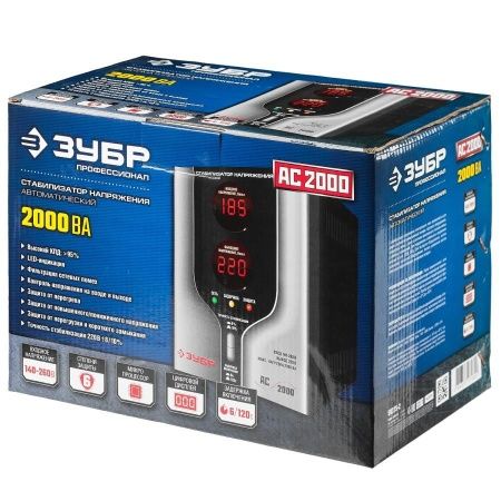 ЗУБР АС 2000 профессиональный стабилизатор напряжения 2000 ВА, 140-260 В, 8% по цене 6 050 руб. купить в Воронеже.