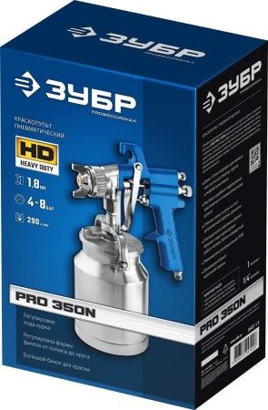 Краскопульт пневматический ЗУБР Профессионал PRO 350N с нижним бачком, 1.8мм по цене 3 280 руб. купить в Воронеже. Краскопульт пневматический ЗУБР Профессионал PRO 350N с нижним бачком, 1.8мм по цене 3 280 руб. купить в Воронеже.