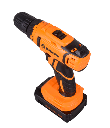 Дрель-шуруповерт аккумуляторная ДА-18Л-2КА Вихрь по цене 3 490 руб. купить в Воронеже.