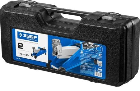 ЗУБР Т-30-K, 2 т, 135 - 330 мм, подкатной гидравлический домкрат в кейсе, Профессионал (43053-2-K) по цене 3 980 руб. купить в Воронеже.