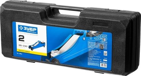 ЗУБР Т-35, 2 т, 85 - 330 мм, подкатной домкрат с низким подхватом в кейсе, Профессионал (43056-2-K) по цене 5 160 руб. купить в Воронеже.