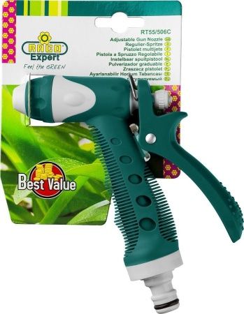 RACO 506C плавная регулировка, курок сзади, пистолет поливочный пластиковый с TPR по цене 970 руб. купить в Воронеже.
