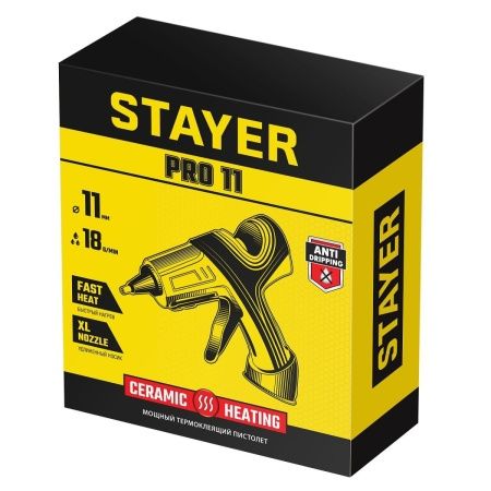 STAYER PRO 11, d 11 мм, 18 г/мин, электрический, пистолет термоклеевой, Professional (0681-20) по цене 990 руб. купить в Воронеже. STAYER PRO 11, d 11 мм, 18 г/мин, электрический, пистолет термоклеевой, Professional (0681-20) по цене 990 руб. купить в Воронеже.