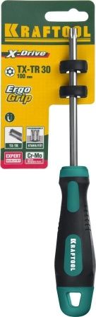 KRAFTOOL Х-Drive TX HOLE30x100 отвертка по цене 395 руб. купить в Воронеже.