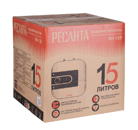 Водонагреватель накопительный ВН-15В Ресанта по цене 8 690 руб. купить в Воронеже.