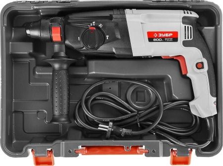 Перфоратор SDS-plus, ЗУБР П-26-800, реверс, горизонтальный, 3 Дж, 0-1300 об/мин, 0-4800 уд/мин, 800 Вт, кейс по цене  купить в Воронеже.