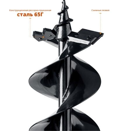 Шнек для мотобуров, мерзлый грунт, d=150 мм, двухзаходный, ЗУБР по цене 4 460 руб. купить в Воронеже.