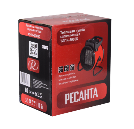 Электрическая теплопушка РЕСАНТА ТЭПК-3000K по цене 2 590 руб. купить в Воронеже.