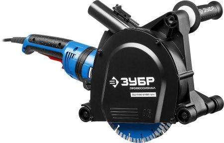 Штроборез (бороздодел), ЗУБР ЗШ-П45-2100 ПВТК, макс. глуб. 45 мм, 180 мм, подключ. пылесоса, плавный пуск, защита от перегрузки, 2100 Вт по цене  купить в Воронеже.