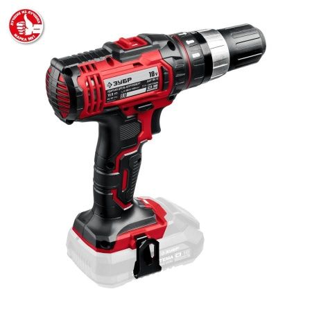 ЗУБР 18В, без АКБ, в коробке, ударная дрель-шуруповер. ДШУ-185 по цене 3 420 руб. купить в Воронеже.