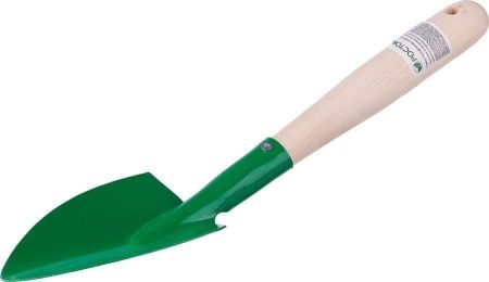 Совок посадочный РОСТОК с деревянной ручкой, широкий, рабочая часть 120мм по цене 195 руб. купить в Воронеже.