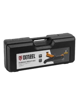 Домкрат гидравлический подкатной, 2 т, 135-385 мм, в пласт. кейсе Denzel по цене 5 710 руб. купить в Воронеже.