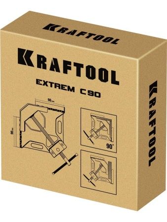 KRAFTOOL Extrem C90, глубина зажима 90 мм, экстрамощная стальная угловая струбцина для сварочных работ (32201) по цене 11 020 руб. купить в Воронеже.