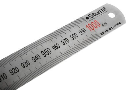 Линейка металлическая 1000мм, антикоррозийное покрытие Sturm! по цене 640 руб. купить в Воронеже.