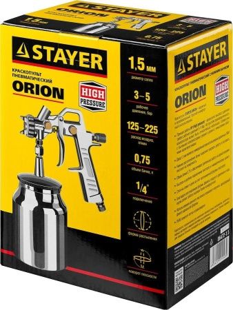 Краскопульт пневматический STAYER ORION S с нижним бачком, 1.5мм по цене 1 710 руб. купить в Воронеже. Краскопульт пневматический STAYER ORION S с нижним бачком, 1.5мм по цене 1 710 руб. купить в Воронеже.
