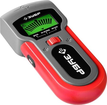 Металлодетектор многофункц, ЗУБР, 45265, ЖК дисплей, автокалибровка, металл(38мм), проводка(50мм), дерево(19мм) по цене 1 950 руб. купить в Воронеже.