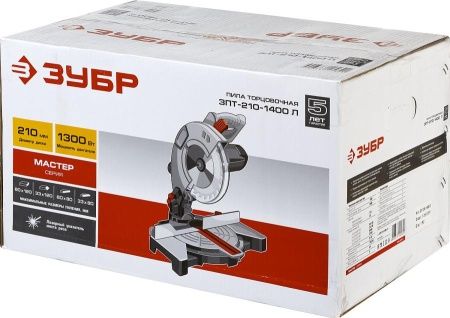 ЗУБР ЗПТ-210-1400 Л пила торцовочная, d 210 х 30 мм, 1300 Вт по цене 9 990 руб. купить в Воронеже.