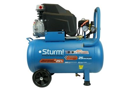 Компрессор воздушный масляный Sturm! AC93150P, 2кВт, 340л/мин, ресивер 50л, Professional по цене 20 990 руб. купить в Воронеже.