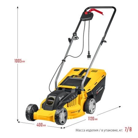 STEHER 1300 Вт, ш/с 33 cм, сетевая газонокосилка (LM-33-1300) по цене 8 590 руб. купить в Воронеже. STEHER 1300 Вт, ш/с 33 cм, сетевая газонокосилка (LM-33-1300) по цене 8 590 руб. купить в Воронеже.