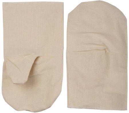 Хлопчатобумажные рукавицы, от мех. воздействий, двунитка с двойным наладонником, XL
