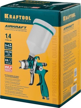 Краскопульт пневматический KRAFTOOL AirKraft HVLP c верхним бачком, 1.4мм по цене 3 650 руб. купить в Воронеже. Краскопульт пневматический KRAFTOOL AirKraft HVLP c верхним бачком, 1.4мм по цене 3 650 руб. купить в Воронеже.