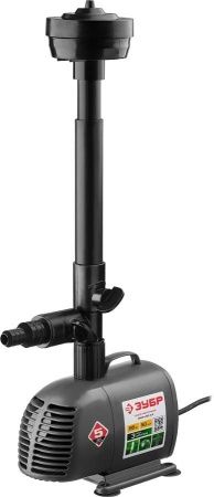 Насос фонтанный, ЗУБР ЗНФЧ-50-3.4, для чистой воды, напор 3,4 м, насадки: колокольчик, гейзер, каскад, 85 Вт, 50 л/мин по цене 5 300 руб. купить в Воронеже.