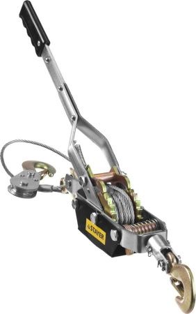 Лебедка STAYER ″MAXPull″ рычажная, тросовая, 4т/3м по цене 4 430 руб. купить в Воронеже.