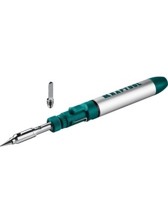 KRAFTOOL SolderGas, 70 A, 30 - 70 Вт, 1300°С, горелка, фен, набор 3 в 1, газовый паяльник (55504-H3)