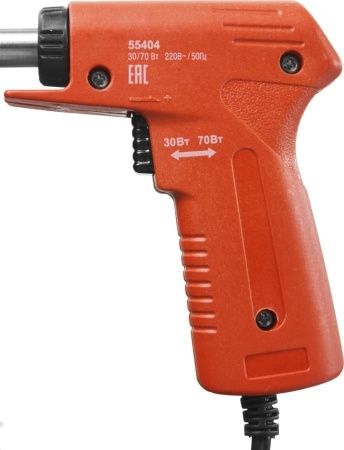 Электропаяльник ЗУБР 30Вт + 70Вт, конус, пистолетная рукоятка по цене 850 руб. купить в Воронеже.