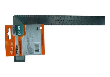 Угольник 250мм, стальной, оцинкованный, Sturm! по цене 377 руб. купить в Воронеже.