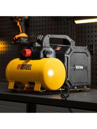 Компрессор  DLS750/6 безмасляный малошумный 750 Вт, 140 л/мин,ресивер 6 л Denzel по цене 18 270 руб. купить в Воронеже.