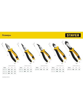 STAYER Hercules, 160 мм, комбинированные плоскогубцы (2203-1-16) по цене 660 руб. купить в Воронеже.