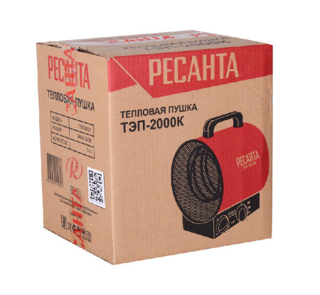 Электрическая тепловая пушка РЕСАНТА ТЭП-2000К по цене 2 890 руб. купить в Воронеже.