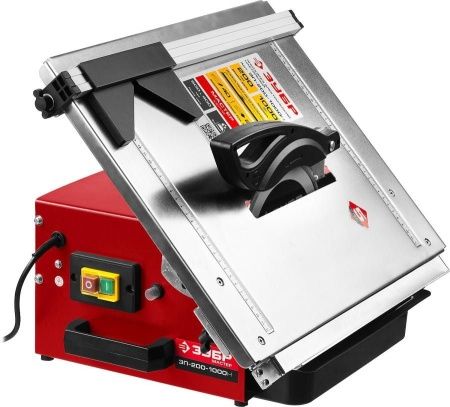 Электроплиткорез ЗУБР ″Мастер″, диск 200 мм, глубина реза 90°-40мм/45°-25мм, стол 500х400мм, 2950об/мин, 1000Вт по цене 13 390 руб. купить в Воронеже.