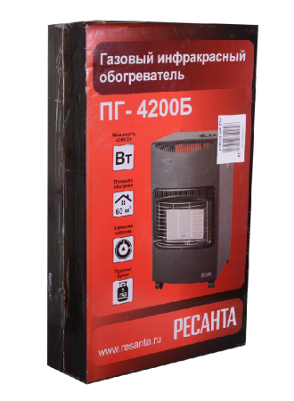 Газовый инфракрасный обогреватель Ресанта ПГ-4200Б по цене 7 890 руб. купить в Воронеже.