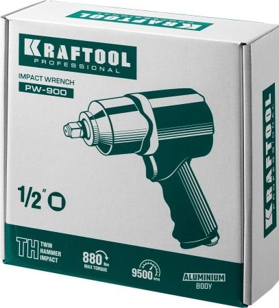 KRAFTOOL PW-900 ударный пневматический гайковерт, 1/2″, 880 Нм по цене 12 670 руб. купить в Воронеже.